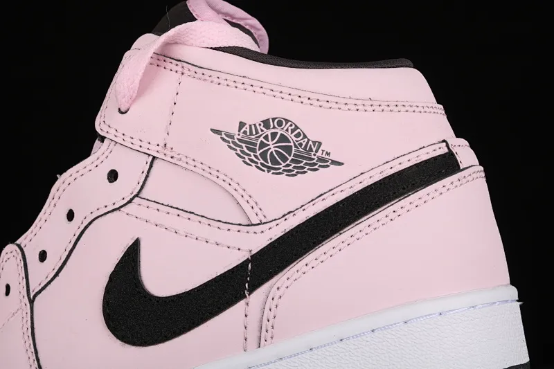 All categories Air Jordan Jordan series basketball shoes Air Jordan 1 Mid Air Jordan 1 Mid GS AJ1 Joe 1 white black pink cherry blossom 555112-601